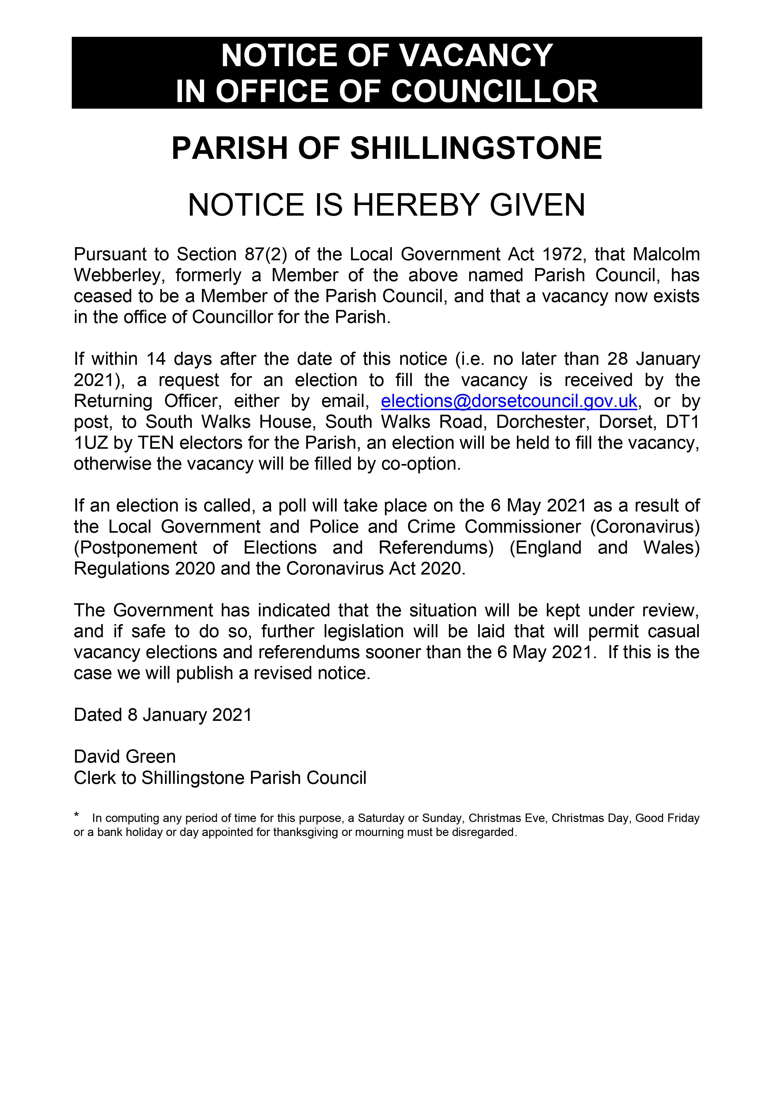 Shillingstone Parish Council